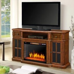 Sinclair Electric Fireplace TV Stand in Aged Cherry