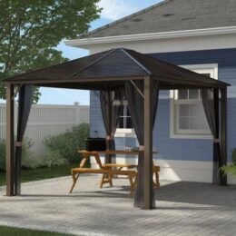 Alternative view of Windermere 12 Ft. W X 10 Ft. D Aluminum Patio Gazebo