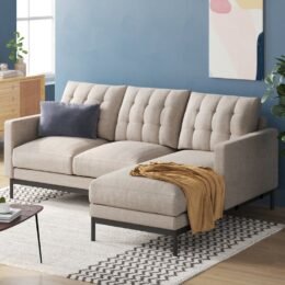 Alternative view of Thompson 77.6′′ Wide Reversible Modular Sofa & Chaise