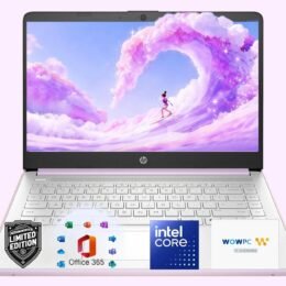 Alternative view of HP Ultrabook Laptop with Office 365 & Copilot AI • Intel 4-Core CPU • 1.1TB Storage (1TB OneDrive and 128GB SSD) • 8GB RAM • Windows 11 w/o Mouse