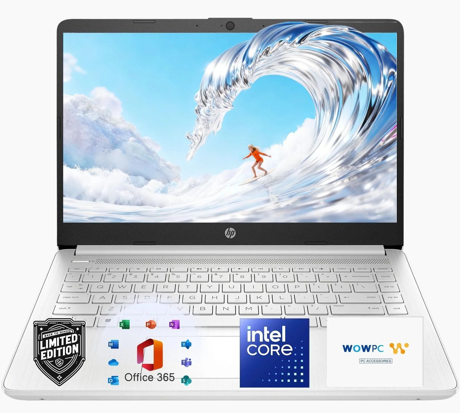 HP Ultrabook Laptop with Office 365 & Copilot AI • Intel 4-Core CPU • 1.1TB Storage (1TB OneDrive and 128GB SSD) • 8GB RAM • Windows 11 w/o Mouse - Image 4