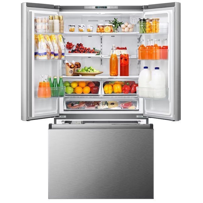 Hisense 26.6-cu ft French Door Refrigerator with Ice Maker (Fingerprint Resistant Stainless Steel) ENERGY STAR - Image 4