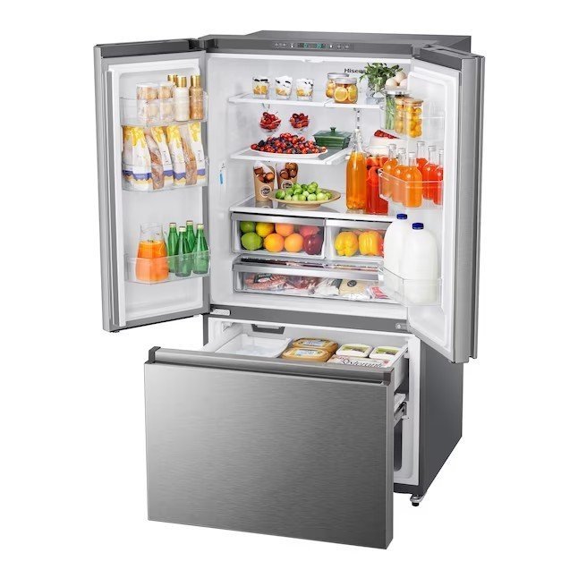Hisense 26.6-cu ft French Door Refrigerator with Ice Maker (Fingerprint Resistant Stainless Steel) ENERGY STAR - Image 5