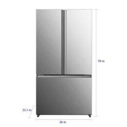 Alternative view of Hisense 26.6-cu ft French Door Refrigerator with Ice Maker (Fingerprint Resistant Stainless Steel) ENERGY STAR