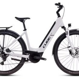 Alternative view of Cube Touring Hybrid One 500 Easy Entry Electric Hybrid Bike Shimano Cues 9S 500 Wh 700 mm Cotton White Grey 2025