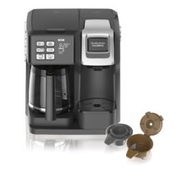 Hamilton Beach FlexBrew Trio Coffee Maker, Single-Serve, Black & Silver, Model 49954
