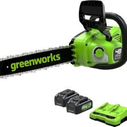 Greenworks 48 V (2 x 24 V) Battery Chainsaw with Brushless Motor GD24X2CS36K4X