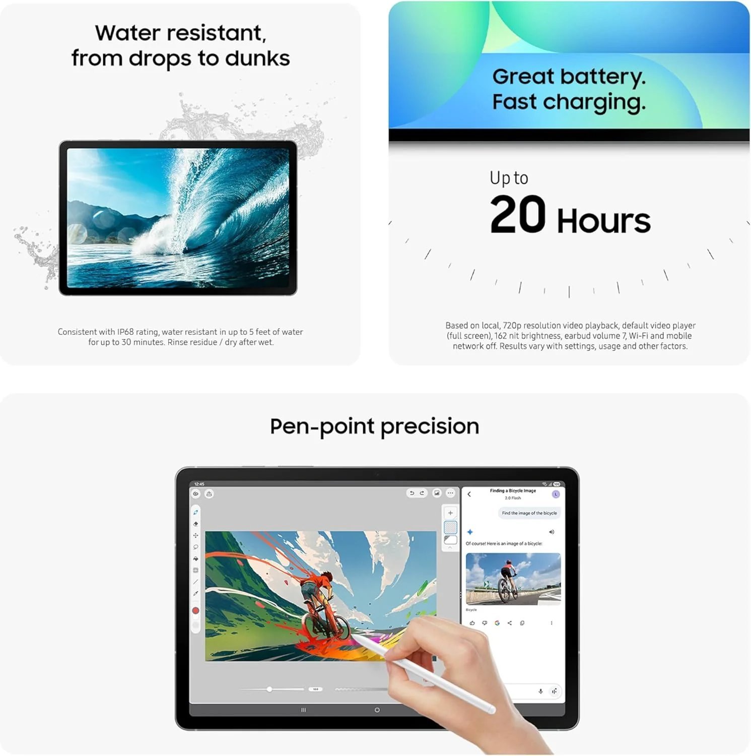 SAMSUNG Galaxy Tab S10 FE 256GB WiFi Android Tablet, Large Display, Long Battery Life, Exynos 1580 Processor, IP68 Water-Resistant, 90 Hz Refresh, S Pen for Note-Taking, Gray - Image 7