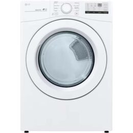 Alternative view of LG 7.4-cu ft Stackable Electric Dryer (White) ENERGY STAR