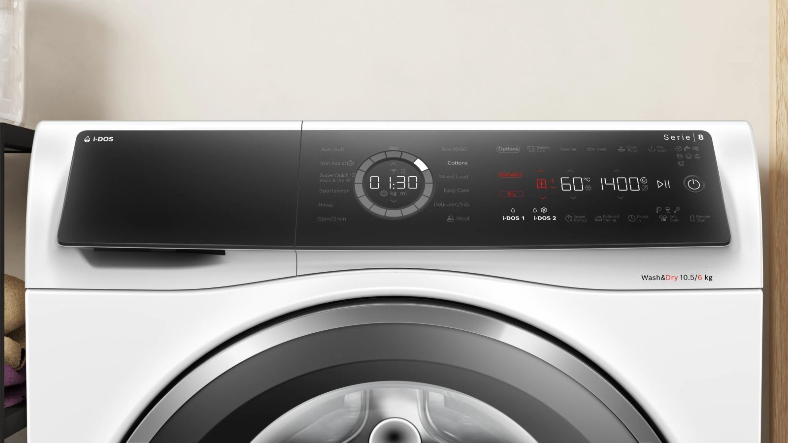 BOSCH WNC25410GB Series 8 Washer dryer 10.5/6 kg 1400 rpm - Image 3