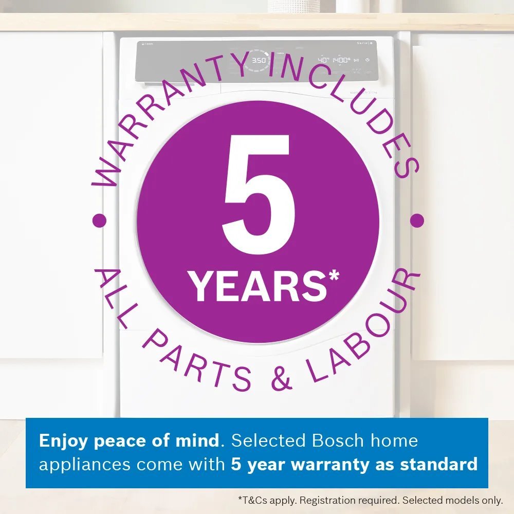 BOSCH WNC25410GB Series 8 Washer dryer 10.5/6 kg 1400 rpm - Image 5