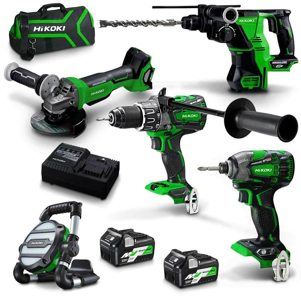 HiKOKI 18V/36V MultiVolt Brushless 5 Piece 2 x 2.5Ah/5.0Ah Combo Kit KC36D5A(HRZ) - Image 2