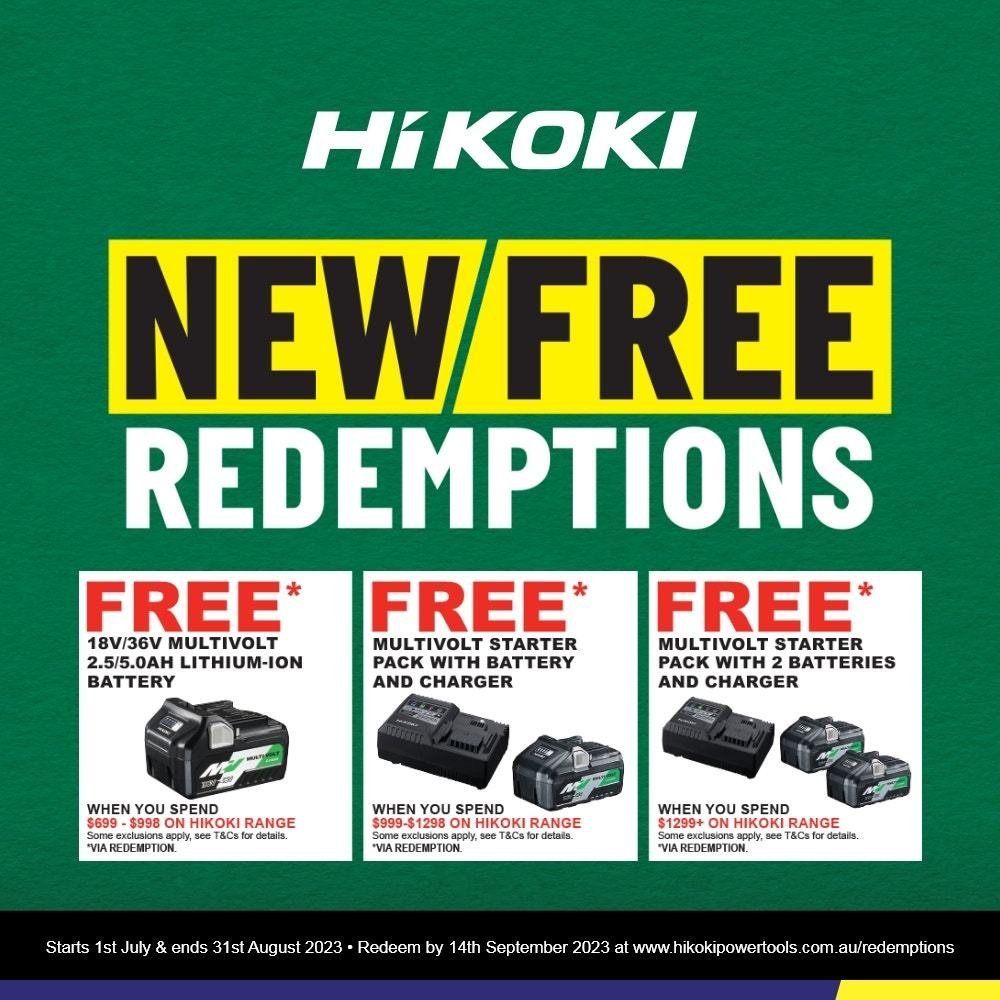 HiKOKI 18V/36V MultiVolt Brushless 5 Piece 2 x 2.5Ah/5.0Ah Combo Kit KC36D5A(HRZ) - Image 10