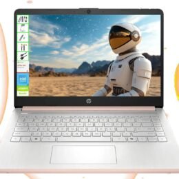 HP Laptop with Microsoft Office and 1TB Cloud Storage (1-Year) | 14 inch HD Computer | 16GB RAM | 128GB UFS & 128GB Portable SSD| Intel 4-Core CPU(Beat i3-10110U)| Windows 11 Home in S Mode| LE Bundle