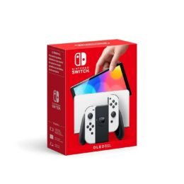 Nintendo Switch Console OLED Model with White Joy-Con, 7 inch 1280 x 720 OLED Touchscreen Display, Built-in Speaker, WiFi, Bluetooth 4.1 (Renewed)