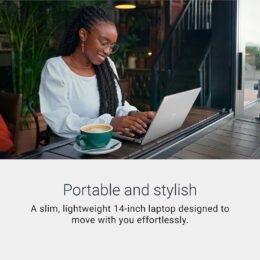 Alternative view of Dell 14 Laptop DC14250-14.0-inch FHD+ Anti-Glare 300 nits Display, Intel Core 7 150U Processor, Intel Graphics, 16GB RAM, 1TB SSD, English AI Backlit Keyboard, Fingerprint Reader - Silver Metal