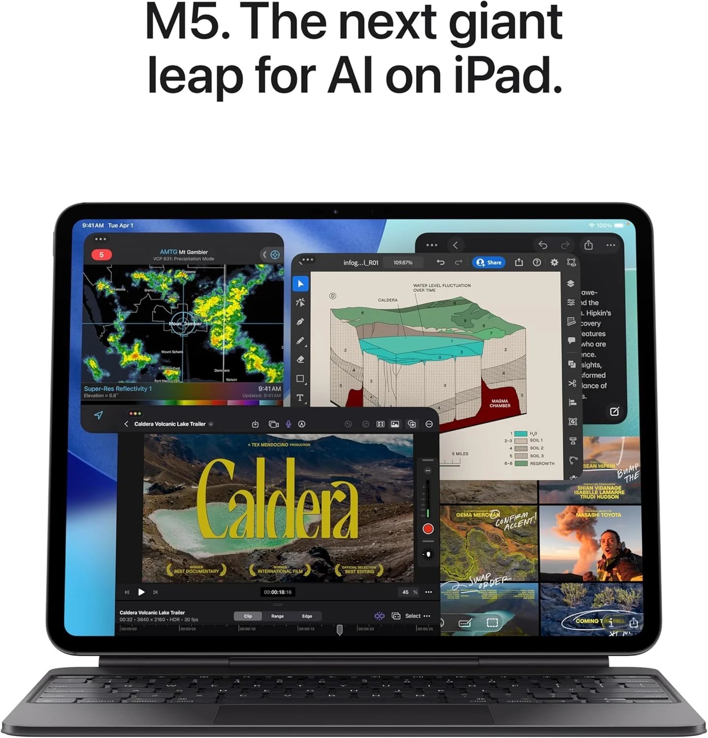 Apple iPad Pro 11-inch (M5): Ultra Retina XDR Display - Nano-Texture Glass, 2TB, 12MP Front/Back Camera, LiDAR Scanner, Wi-Fi 7 with Apple N1, Face ID, All-Day Battery Life — Silver - Image 4