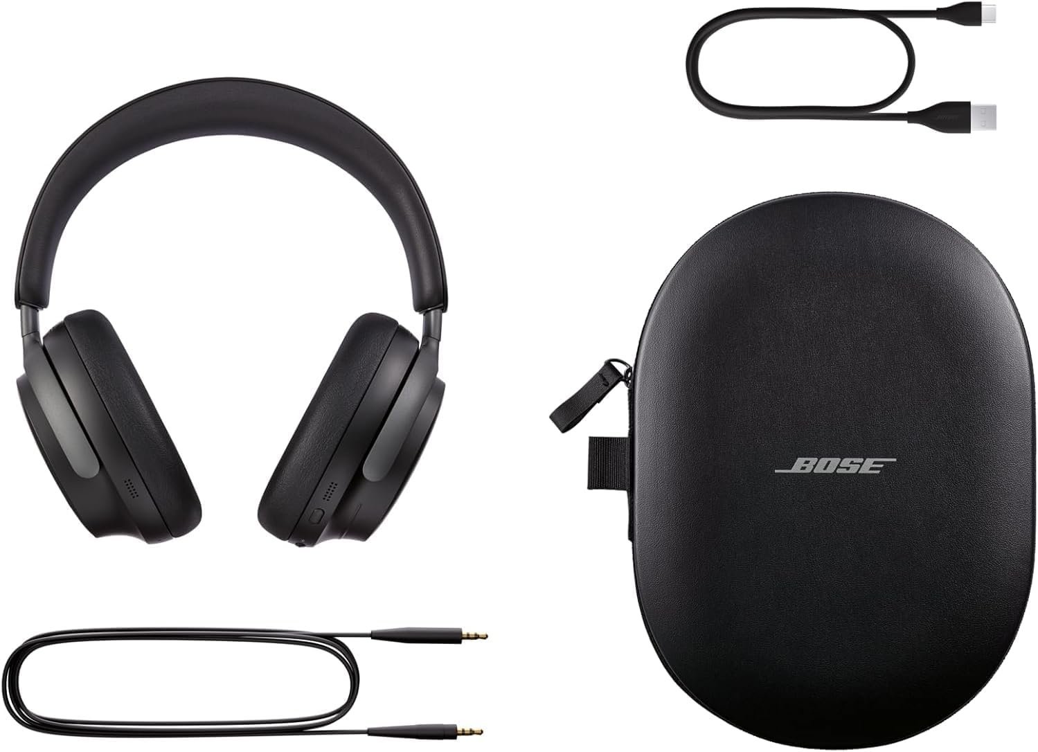 Bose QuietComfort Ultra Wireless Noise Cancelling Headphones with Spatial Audio, Over-The-Ear Headphones with Mic, Up to 24 Hours of Battery Life, Black - Image 6