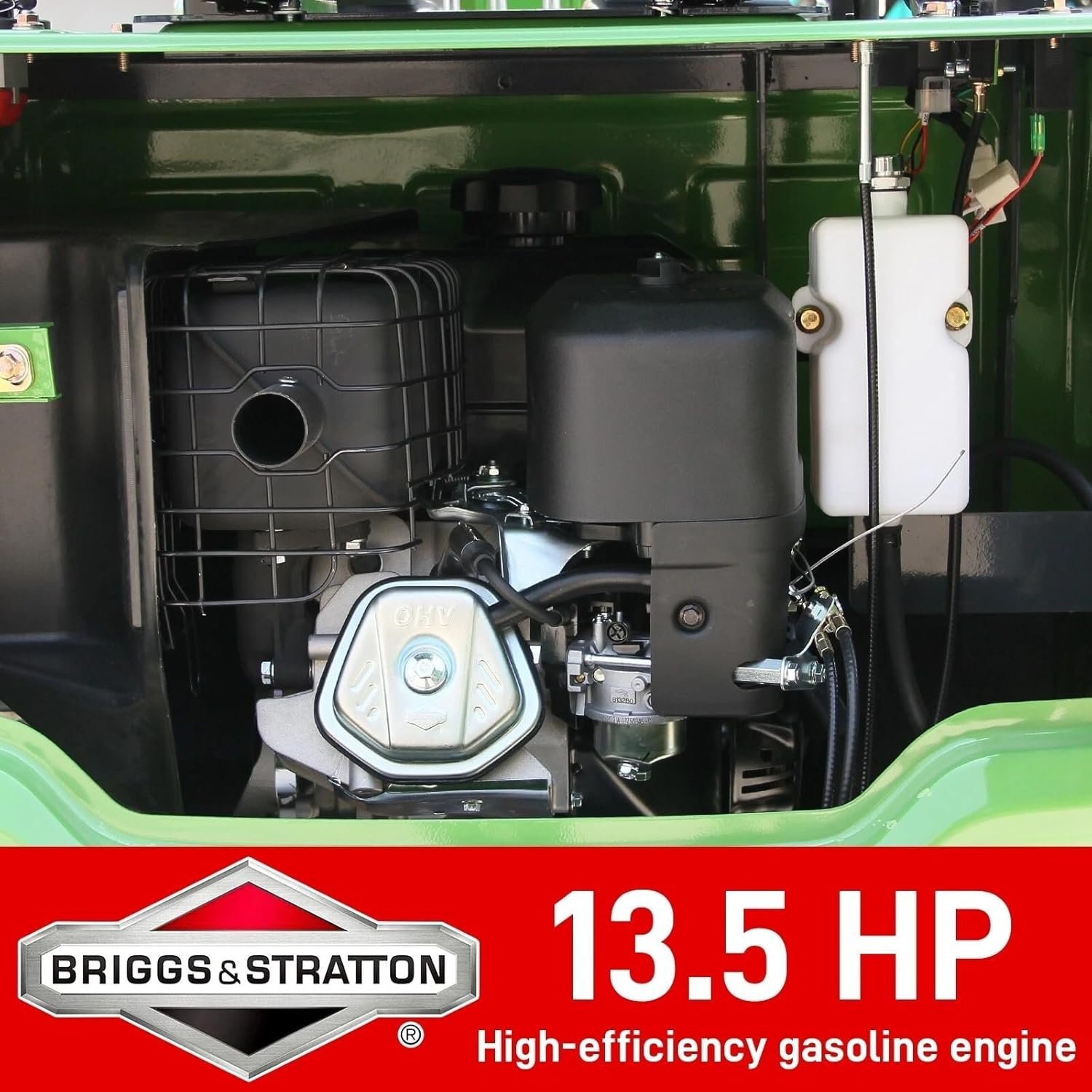 Domestic Gasoline Mini Excavator for Fathers Day, 1.2 Tons Crawler Digger with 13.5 HP B&S Engine, Hydraulic Thumb Clamp and Buckets, Work for Farm,Garden,Park,Construction Landscaping (Green1) - Image 14