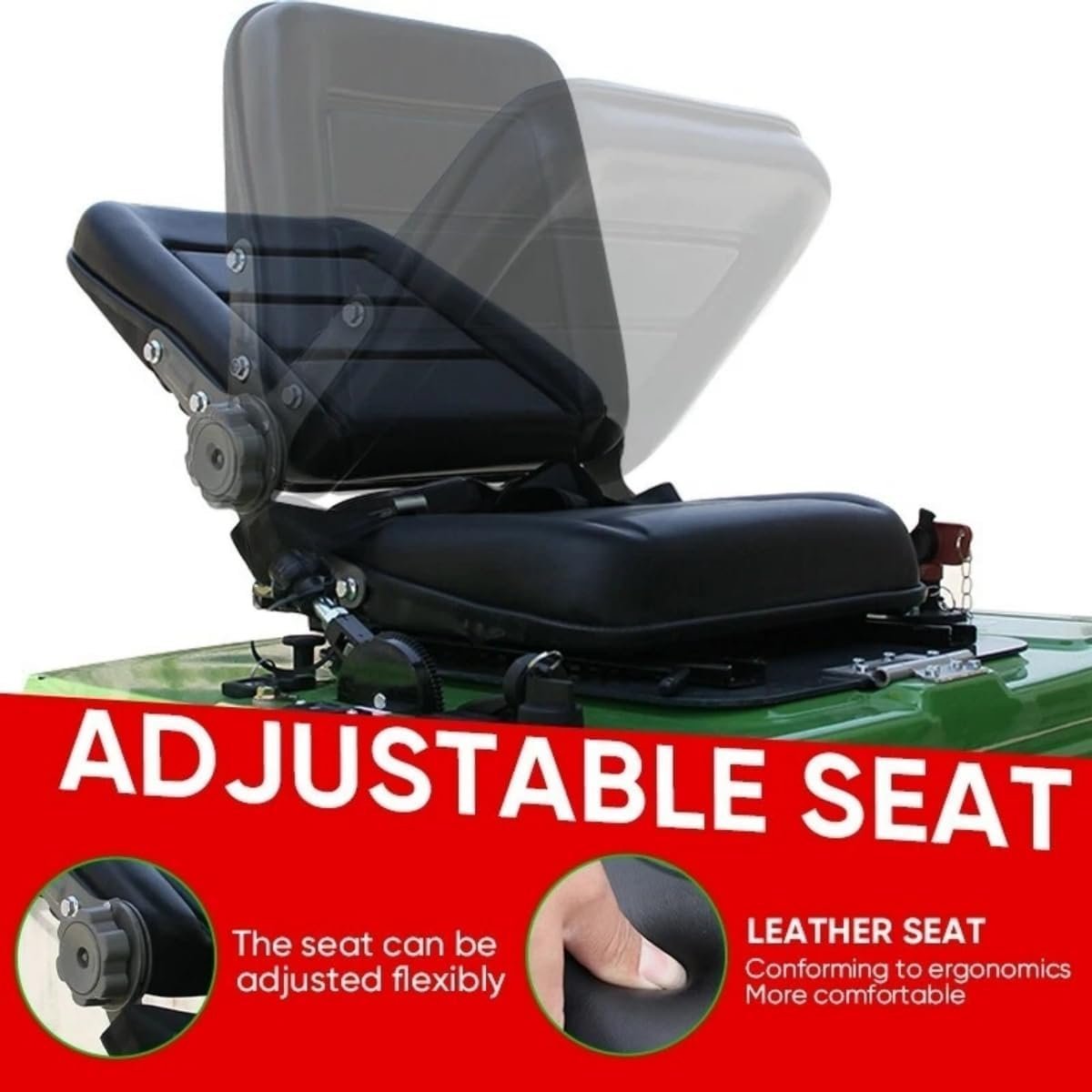 Domestic Gasoline Mini Excavator for Fathers Day, 1.2 Tons Crawler Digger with 13.5 HP B&S Engine, Hydraulic Thumb Clamp and Buckets, Work for Farm,Garden,Park,Construction Landscaping (Green1) - Image 15