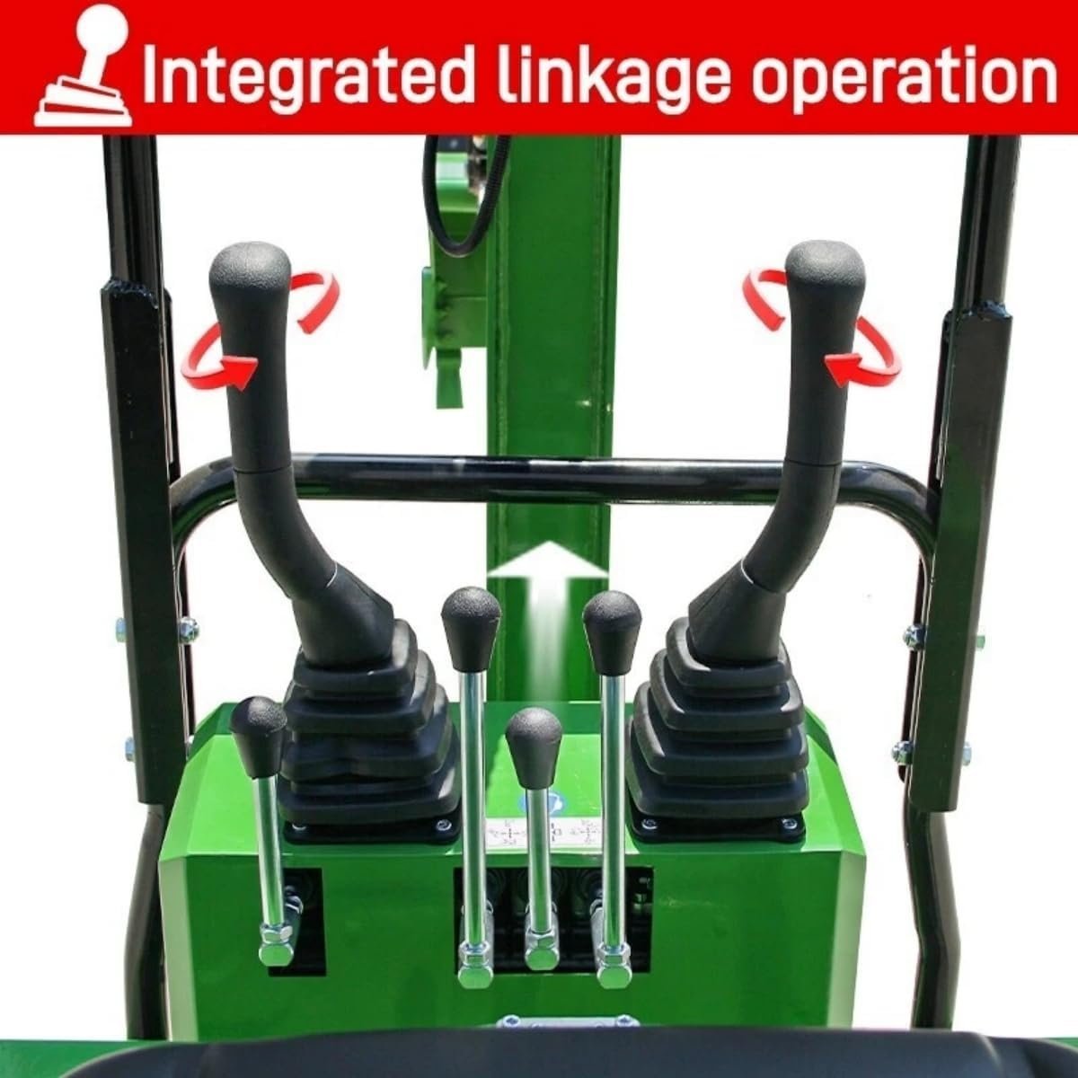 Domestic Gasoline Mini Excavator for Fathers Day, 1.2 Tons Crawler Digger with 13.5 HP B&S Engine, Hydraulic Thumb Clamp and Buckets, Work for Farm,Garden,Park,Construction Landscaping (Green1) - Image 16