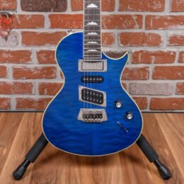 Epiphone Nighthawk Custom Quilted Maple Top Transparent Blue 2015 w/Hard Shell Case