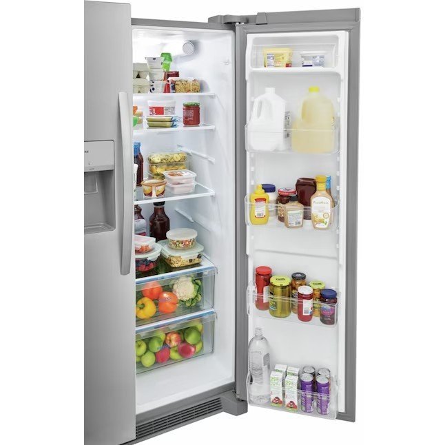 Frigidaire 25.6-cu ft Side-by-Side Refrigerator with Ice Maker (Fingerprint Resistant Stainless Steel) ENERGY STAR - Image 7