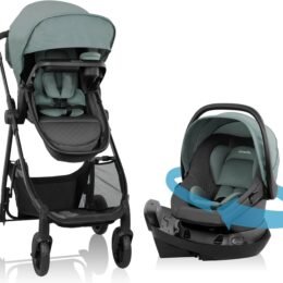 Evenflo Omni Ultra Travel System with Revolve180 LiteMax NXT Rotational Infant Car Seat - Pacific Green