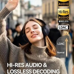 Alternative view of 1MORE SonoFlow Pro HQ51 Active Noise Cancelling Headphones, 4X Voice Reduction, LDAC Hi-Res Audio, 12 Custom EQ, 100H Playtime, Bluetooth 5.4, Comfort Fit Over Ear Headset for Home Office Travel