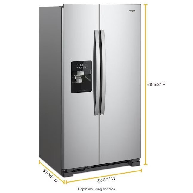 Whirlpool 21.4-cu ft Side-by-Side Refrigerator with Ice Maker (Fingerprint Resistant Stainless Steel) - Image 7