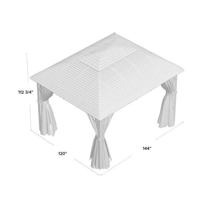 Barreras 12 Ft. W x 10 Ft. D Aluminum Patio Gazebo - Image 3
