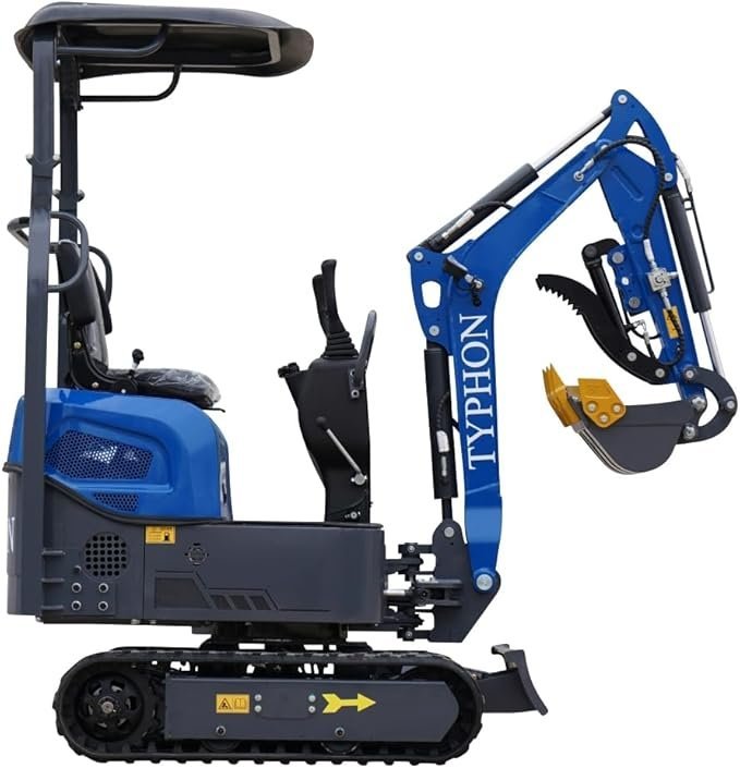 Terror XI Storm Mini Excavator �C 1.1 Ton Trench Digger with Boom Swing, Hydraulic Thumb Clip, Bucket, Hydraulic Oil Cooler - Image 2