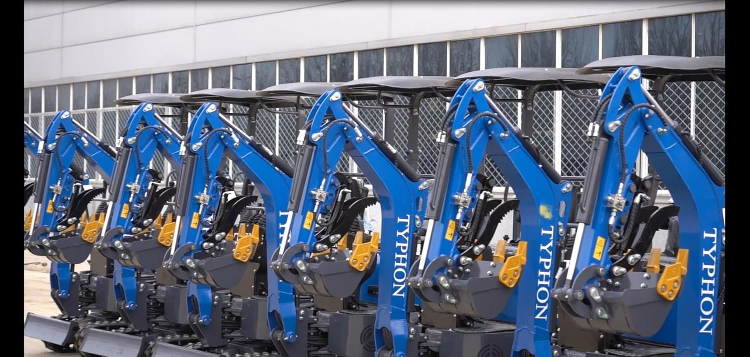 Terror XI Storm Mini Excavator �C 1.1 Ton Trench Digger with Boom Swing, Hydraulic Thumb Clip, Bucket, Hydraulic Oil Cooler - Image 9