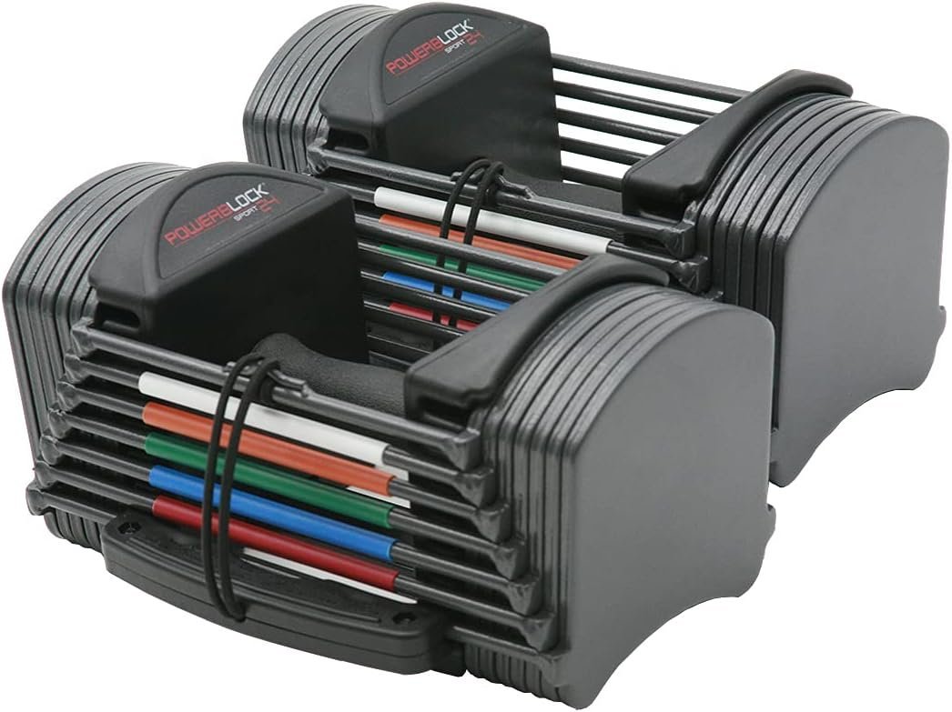 PowerBlock Sport 24 Adjustable Dumbbells, Sold in Pairs, 3-24 lb. Dumbbells, Durable Steel Build, Innovative At Home Workout Equipment, All-in-One Exercise Dumbbells, Strength Training Grey - Image 4