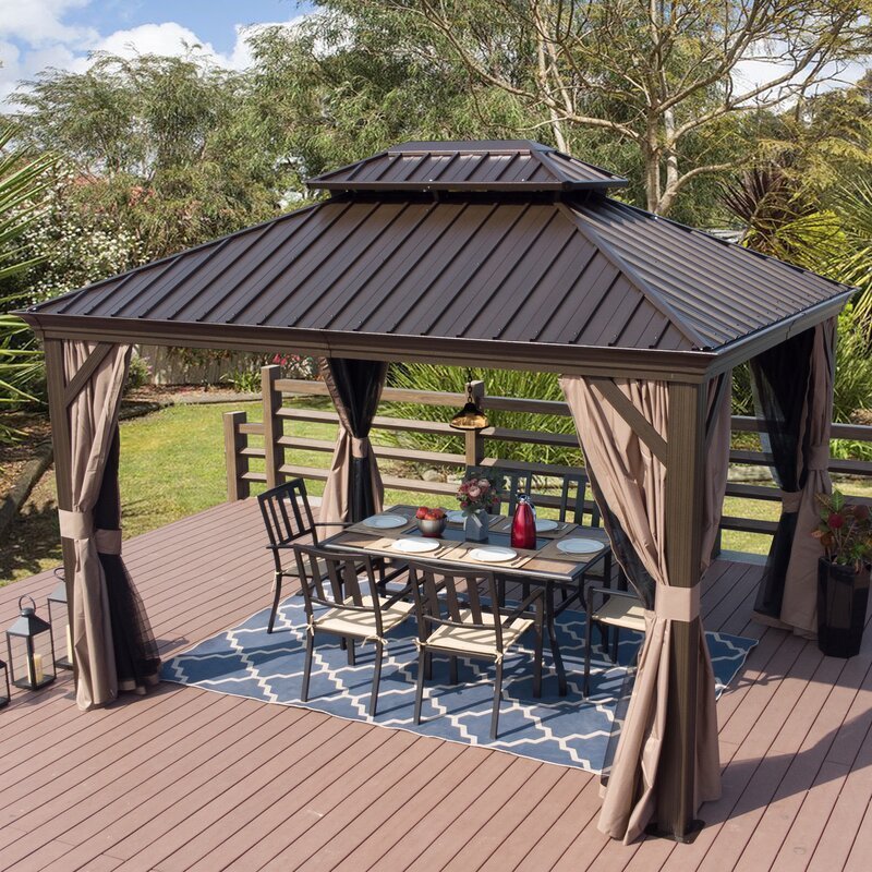 Dahlin 12 Ft. W x 10 Ft. D Aluminum Patio Gazebo - Image 2