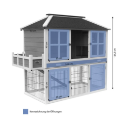 Alternative view of Dehner Lieblinge Nagerheim Palazzo, blau, ca. B145/H121/T72 cm