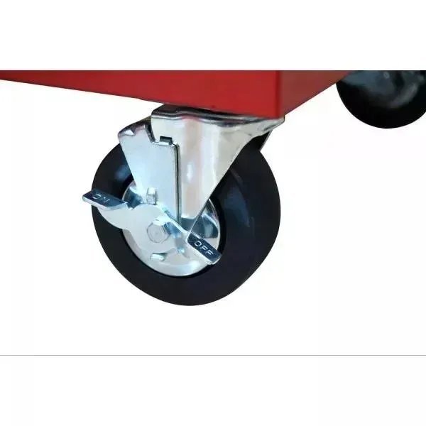 52 IN. W 24 IN. D 9-DRAWER GLOSS RED MOBILE WORKBENCH - Image 3