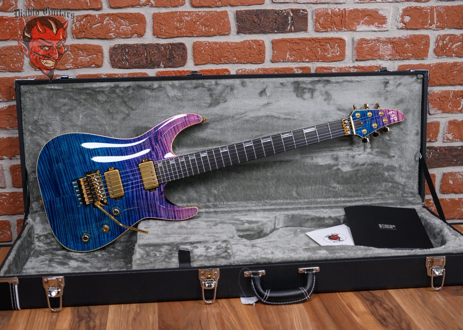 ESP Original Series Horizon-CTM FR/FM Flamed Maple Top See Thru Pink-Purple Gradation 2021 w/OHSC - Image 2