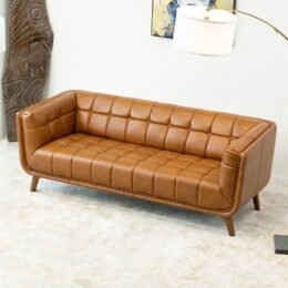 Alternative view of Ardrie 86'' Genuine Leather Flared Arm Sofa