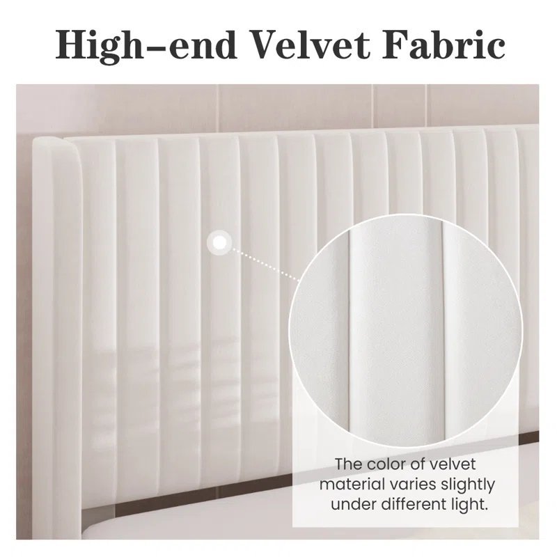 Candler Upholstered Wingback Bed - Image 12