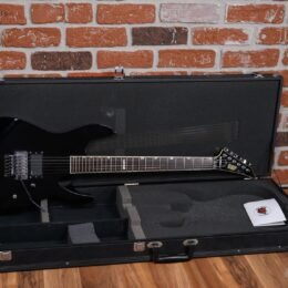 Alternative view of ESP M-1 Custom Pre Lawsuit Headstock Black 1987 w/OHSC