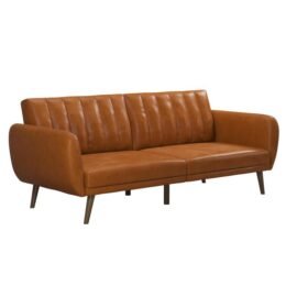Alternative view of Brittany 81.5'' Vegan Leather Convertible Sofa