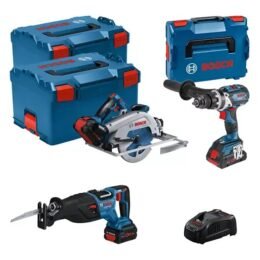 Alternative view of BOSCH COMBI-KIT 3 18V TOOLS: GSB 18V-110C + GKS 18V-68GC + GSA 18V-28 + 1 4.0 AH BATTERY (PROCORE) + 2 5.5 AH BATTERIES (PROCORE) + GAL 1880CV (L) PROFESSIONAL