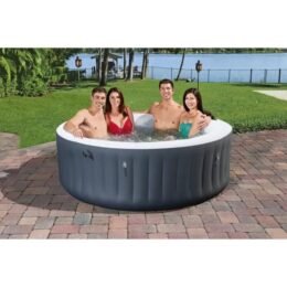 Spa gonflable BESTWAY - Lay-Z-Spa™ BAJA - 175 x 66 cm - 2 à 4 places - Rond (Avec couverture, pompe, cartouche et diffuseur)