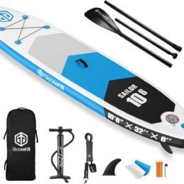 Goosehill Inflatable Stand Up Paddle Board, Premium SUP Package, 10' Long 32" Wide 6" Thick, Patterns Open for Customization