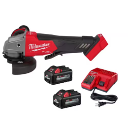 Alternative view of M18 FUEL 18V Lithium-Ion Brushless Cordless 4-1/2 in./5 in. Grinder w/Paddle Switch w/Two 6.0 Ah Battery and Charger