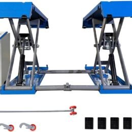 ME 7700lbs Lifting Capacity Mid-Rise Scissor Lift 110V Pneumatic Release Mid Rise Lift Automotive Car Lift Jacks ME-8XP-110V