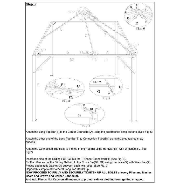 Franz 9.83 Ft. W X 9.83 Ft. D Metal Patio Gazebo - Image 14