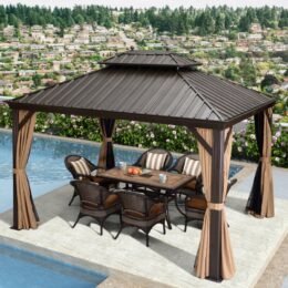 12 Ft. W x 10 FT. D Aluminum Patio Gazebo