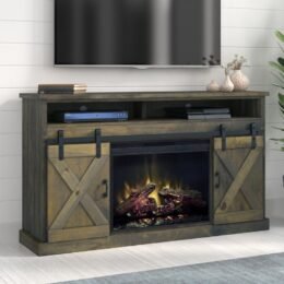 TV Stand for TVs up to 70" with Fireplace Included